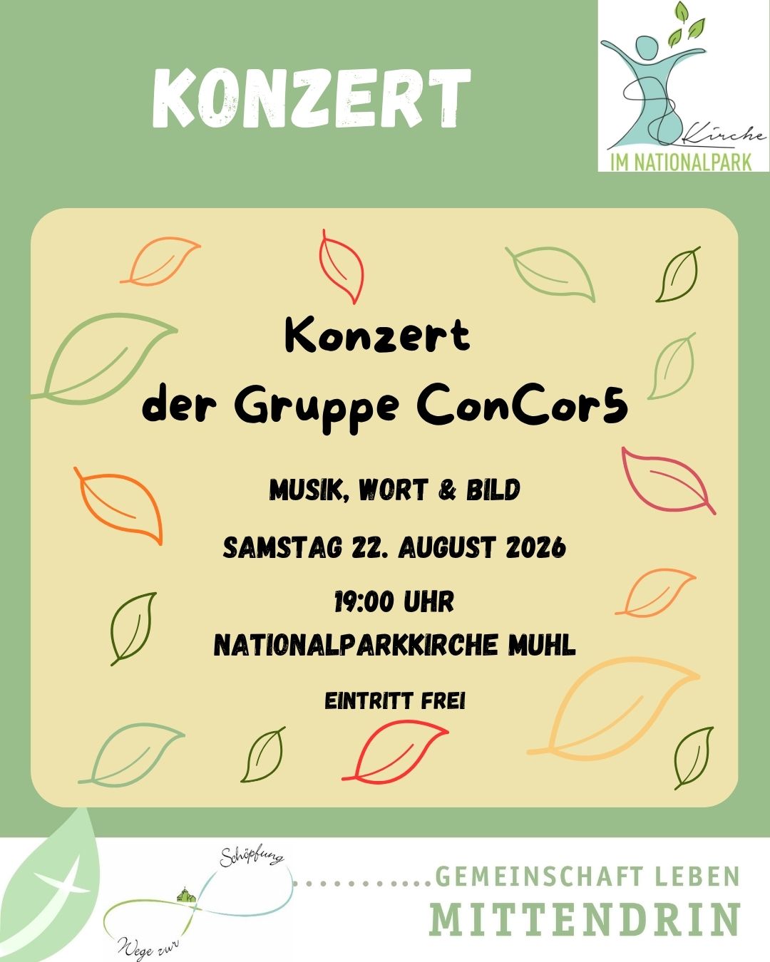 Flyer mit Angaben zur Veranstaltung