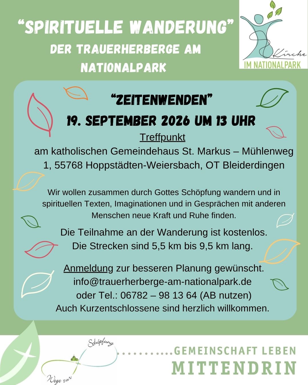 Flyer mit Angaben zur Veranstaltung