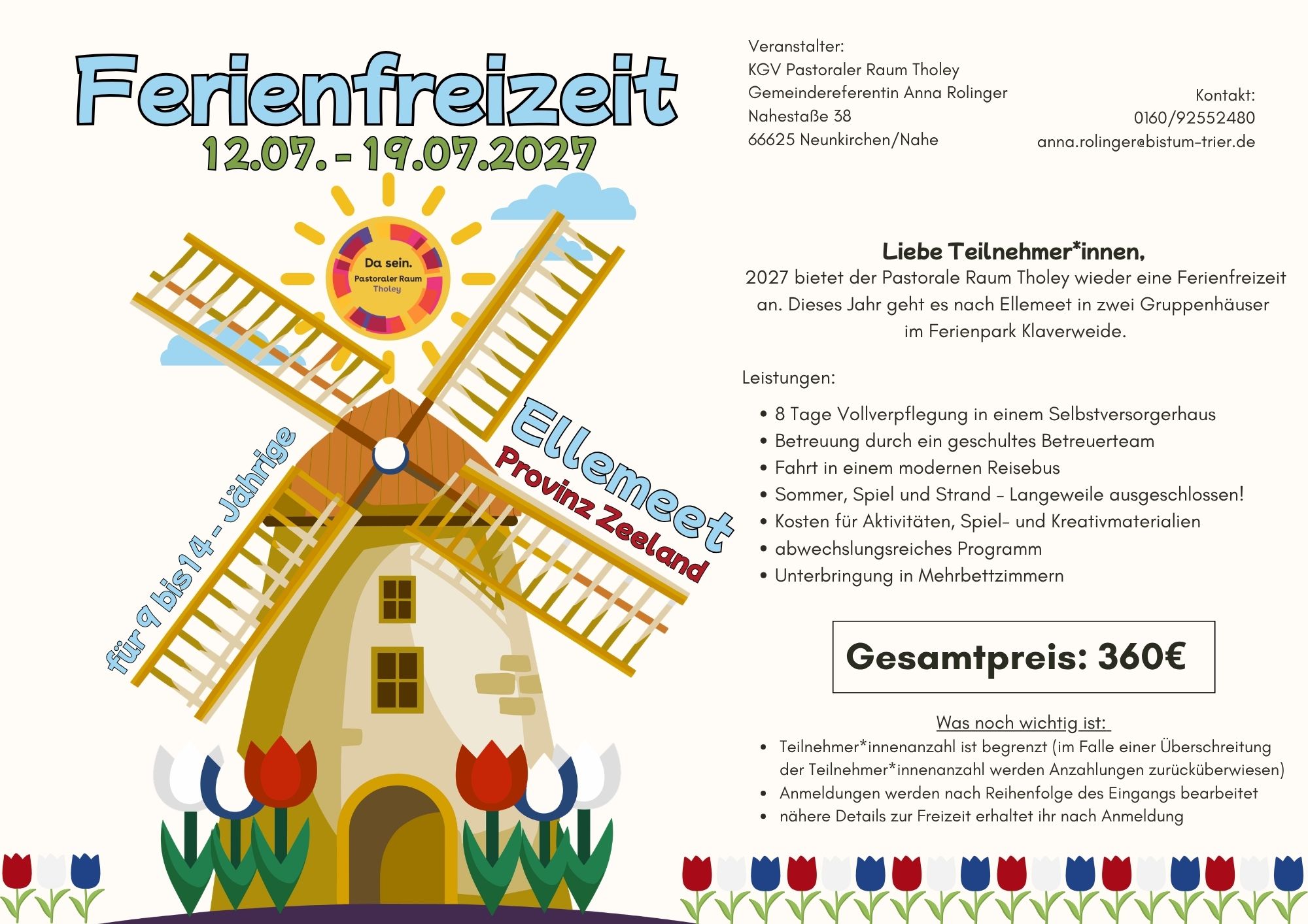 Flyer Ferienfreizeit 2027