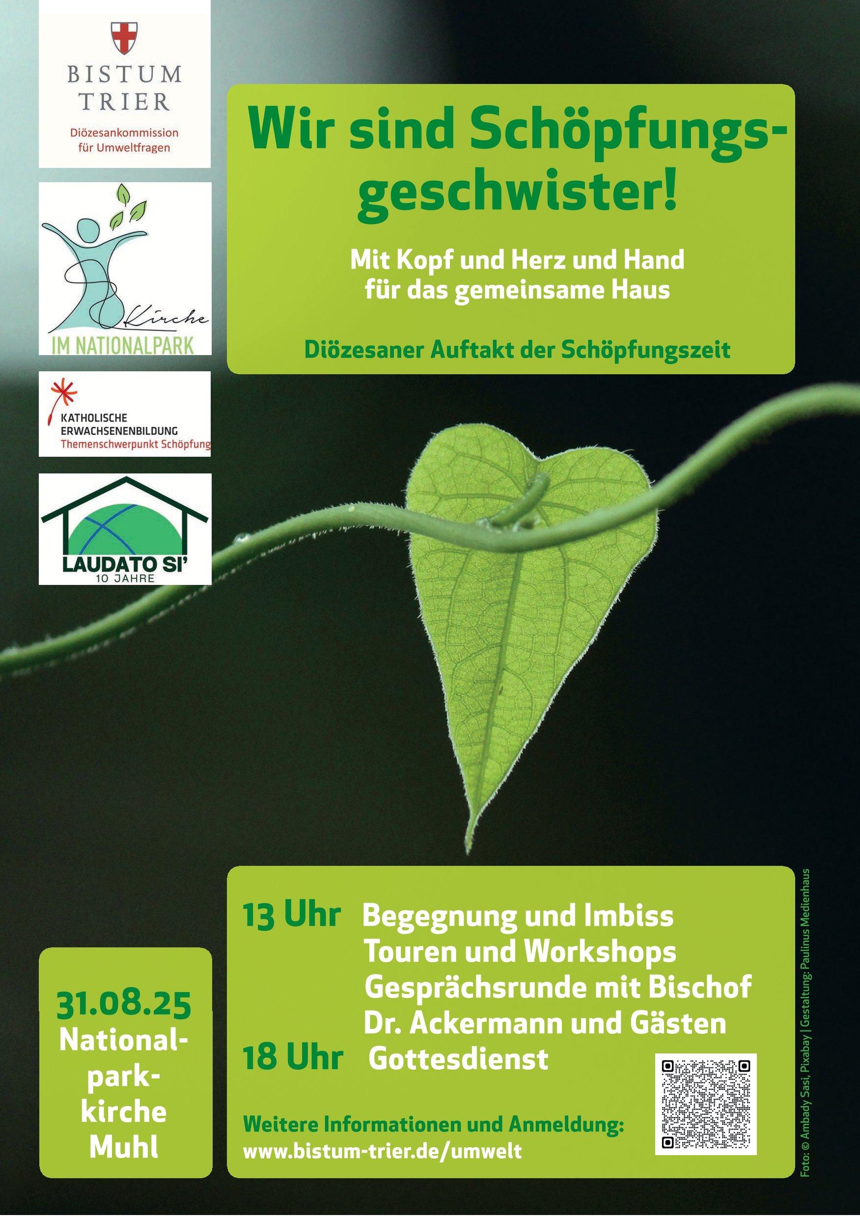 Plakat Auftakt Schöpfungszeit (c) KEB + Bistum Trier Plakat Auftakt Schöpfungszeit